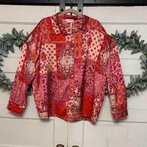 Chic Soul Bandana Print Button Up